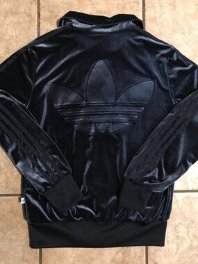 Women's Adidas Originals LUXE Firebird Velvet/Velour Track Jacket -Size L